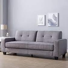 Gray goshorn 77'' round arm sleeper. Furniture Of America Lowery Modern Grey Sofa