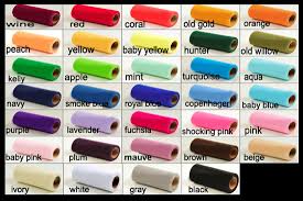 Tulle Color Chart Creative Mom Boutique
