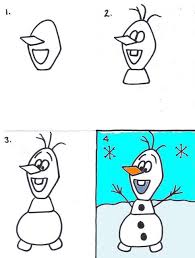 How To Draw Olaf The Snowman By Stushie Olaf Drawing Kids Art Projects Art Drawings For Kids
