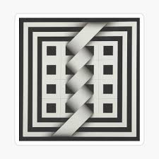 Rayo worked with abstract geometry primarily employing black, white, red and yellow. Folded Black And White Shapes Geometric Painting Omar Rayo Op Art Poster By Mariaa999 Redbubble