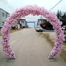 Three Branches For One Bouquet Artificial Cherry Blossom Flower Garland For Home Ornament Wedding Backdrop Arch Decoration Flower Garland Ornaments For Weddingg Cherry Blossom Flowers Flower Garlands Garland Wedding