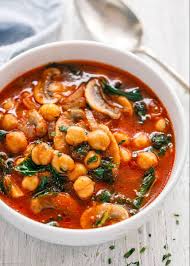 Chickpea Kale Tomato Soup Vegan Tomato Soup Recipes Vegetarian Recipes Healthy Kale Soup Recipes