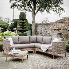 Garden Trading Walderton Corner Sofa Set In All Weather Rattan Garden Trading Cuckooland Garden Furnit Corner Sofa Set Rattan Corner Sofa Garden Sofa Set