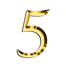 Zlaten Nomer 5 Golden Number Alphabet And Numbers Numbers
