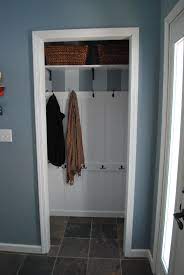 You can hide them behind a wall, a bookshelf or even a cabinet. Pin By Jennifer Szynal On Pinned It And Did It Entryway Closet Small Coat Closet Entry Closet