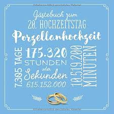 Ich bin froh, dich auch noch nach 20 jahren an meiner seite zu haben. Gastebuch Zum 20 Hochzeitstag Porzellanhochzeit Deko Geschenk Zur Feier Der Porzellan Hochzeit 20 Jahre Buch Fur Gluckwunsche Und Fotos Der Gaste Notes Better Amazon De Bucher