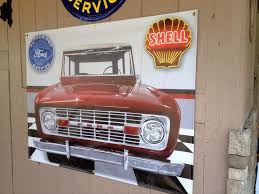 Check spelling or type a new query. 1970 Ford Bronco Red Garage Scene Neon Effect Sign Printed Banner 4 X Revved Up Banners