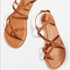 Topshop Hiccup Suede Sandal In 2020 Strappy Sandals Flat Strappy Sandals Wide Fit Sandals