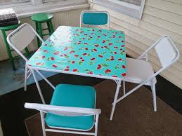 Haphazard Musings And Creations Card Table Time Travel Table Cards Table Matching Chairs