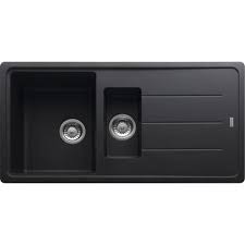 Shop temple & webster kitchen & laundry fixtures online for cheap kitchen sinks & kitchen taps. 1 5 Bowl Inset Black Composite Kitchen Sink With Reversible Drainer Franke 114 0253 258 Appliances Direct