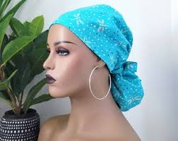 Small Satin Lined Scrub Hat, Protect Hair W/satin Lined Ponytail Scrub Cap.  Buttons Option, Size See Description, Nurse/surgical/doctor Hat