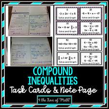 Compound Inequalities Color Worksheets Teaching Resources Tpt