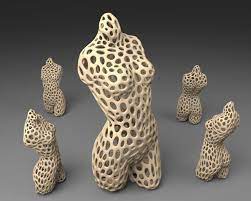 How to get 3d models for printing? Pink Panther Woman Voronoi Style 3d Print Model Panther Woman Print Models Pink Panthers