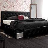 Shop macy's today to find the perfect bedding and king size platform bed to take your bedroom to a whole new. 465 61 Dhp Dakota Upholstered Platform Bed With Storage Drawers Black Faux Leather Ki Bed Frame With Storage King Size Bed Frame Contemporary Platform Bed