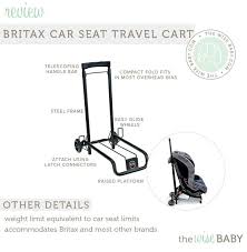 Britax Car Seat Travel Cart Review The Wise Baby Car Seat Travel Cart Britax Carseat Safe Car Seats