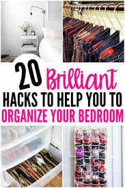By being creating and resourceful, there's many ways you can organize your small bedroom here's our 10 favorite small bedroom organization hacks that'll help you find a home for all of your favorite things. 20 Hacks To Help You Organize Your Bedroom And Gain More Space Organization Bedroom Small Bedroom Organization Cute Dorm Rooms