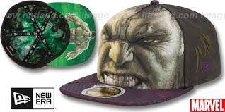 Armor Hulk Character Face Green Purple Fitted Hat By New Era New Era Fitted Baseball Caps New Era Hats