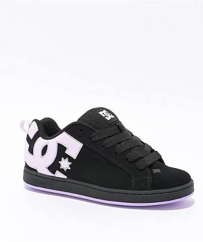 DC Men's Court Graffik Black Purple
