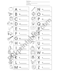 One page per letter plus you will need to have other ideas for learning the alphabet for all types of learners! Write Abc Esl Worksheet By Math10