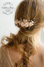 Rose Gold And Blush Pink Wedding Hair Comb Bridal Veil Hair Etsy Hair Accessories Veil Rose Gold Hair Comb Blush Pink Wedding Hair