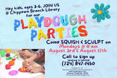 Playdough Party for ages 3-6 @ Chippewa Branch Library