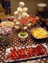 Make sure you know the proper gender reveal party etiquette beforehand! Bgr Party Cravings Table Gender Reveal Party Food Gender Reveal Food Baby Gender Reveal Party