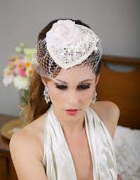 Ivory Lace Bridal Hat Birdcage Veil Hat Wedding Fascinator Etsy Wedding Headpiece Vintage Bridal Hat Bridal Headwear