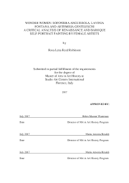 Pdf Wonder Women Sofonisba Anguissola Lavinia Fontana And Artemisia Gentileschi A Critical Analysis Of Renaissance And Baroque Self Portrait Painting By Female Artists Rosa Lena Reed Robinson Academia Edu