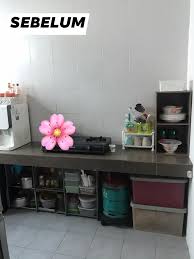 Kami juga boleh cadangkan rekaan dapur menurut citarasa anda. Diy Mudah Pintu Bawah Table Top Dapur Tak Perlu Guna Langsir Lagi Kemas Vanilla Kismis