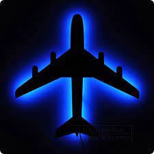 Shop energy star rated led ceiling fans for more energy efficient options that utilize led light bulbs in their light kits. Airplane Wall Light Bright Blue Led Lamp Aircraft Decorations 70 00 Via Etsy Airplane Wall Train Wall Art Wall Art Lighting