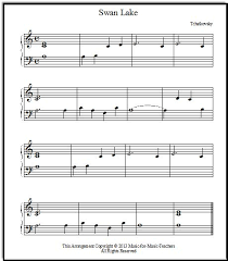 Easy Piano Sheet Music Swan Lake Free Easy Piano Sheet Music Piano Sheet Music Easy Piano