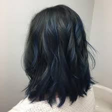 Blue Ombre And Balayage Hair Color Blue Highlights Blue Hair Highlights Short Ombre Hair Blue Ombre Hair