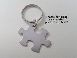 15% off with code zazjunecards. Employee Appreciation Gift Keychain Puzzle Charm Keychain Etsy Employee Appreciation Gifts Gifts For Coworkers Employee Gifts