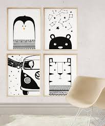 Black And White Nursery Wall Decor Nursery Wall Art Black And White Animal Print Big Dipper Etsy Girly Room Decor Kids Wall Decor Nursery Wall Art