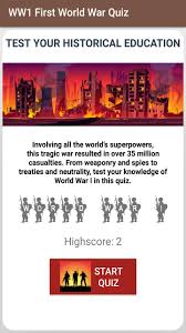 A selection of printable trivia questions and answers about world war i. Ww1 First World War Quiz For Android Apk Download