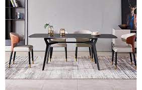 Our dining room furniture sets add a touch of elegance to your home and make you feel like bronx 6 seater storage dining table. 6 Seaters Black Sintered Stone Home And Furniture Dining Room Table