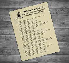 Take Your Harry Potter Themed Party To The Next Level With This Magical Sorting Hat Quiz Ba Harry Potter Printables Harry Potter Theme Party Sorting Hat Quiz
