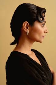 White Finish Grey Swarovski Stone Stud Earrings by ESME at Pernia's Pop Up  Shop 2024