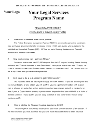 You have serious needs or expenses due to losses in a presidentially declared disaster area. Attachment E1e Sample Fema Flyer In English