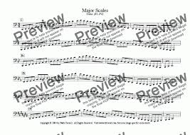 Major Minor Scales Tuba E1 C4 For Solo Instrument Tuba By Mark Feezell Ph D Sheet Music Pdf File To Download
