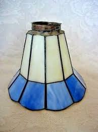 Outstanding traditional ceiling light pull switch fan lamp shades lights for living room fittings bedroom kit without rose lantern hanging magnificent lighting westinghouse lighting 8141300 chilli pepper glass ceiling fan light shades must purchase in quantities of quantity 4 com. Vintage Light Cobalt Blue White Stained Glass Lamp Fan Light Shade Estate Item Ebay