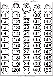 Printable Number Chart 1 50 Number Chart Printable Numbers Preschool Worksheets