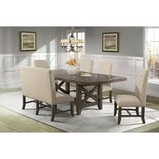 ( 0.0) out of 5 stars. Francis 6pc Extendable Dining Table Set 4 Fabric Back Side Chairs And Fabric Back Bench Chestnut Brown Picket House Furnishings Target