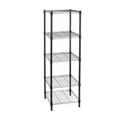 Closetmaid 3145400 8 shelf cubby wire frame hanging closet nonwoven fabric bedroom bathroom kitchen garage storage organizer, brown. Standing Shelf Units Hollyhome 5 Shelves Adjustable Steel Wire Shelving Rack In Small Space Or Room Corner Black Utility Rack Thicken Tube Metal Heavy Duty Storage Shelf Bathroom Storage Tower Kitchen Shelving
