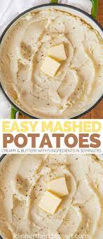 Mashed Potatoes Are A Creamy And Buttery Side Dish In Under 30 Minutes Mashedpotatoes Potato Easy Mashed Potatoes Recipes Thanksgiving Dinner Recipes Easy