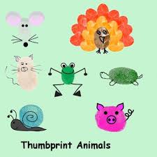 Thumbprint Characters For Greeting Cards And Scrapbooking Thumbprint Art Fingerprint Art Thumbprint Crafts