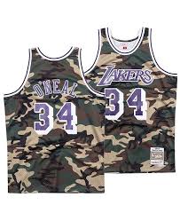 Mens Shaquille Oneal Los Angeles Lakers Woodland Camo Swingman Jersey