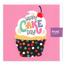 Happy Cake Day Cupcake (Pink) - Greeting Card | PME Birthday Card