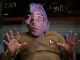 Image result for captain kirk throws finger