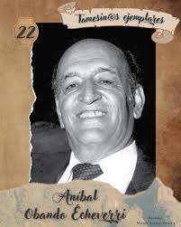 Don Roberto Aníbal Obando Echeverri fue un tamesino audaz, ingenioso y  emprendedor que revolucionó y transformó el sistema de distribución y  comercio de mercancías en el país y puso los mercados regional